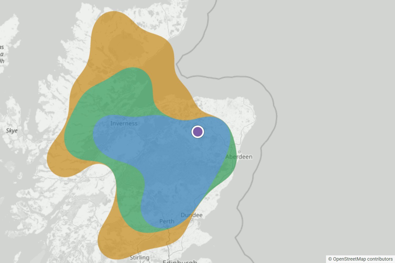 Map from the Highlands report showing the cloud inversion outlook over the Eastern Highlands.